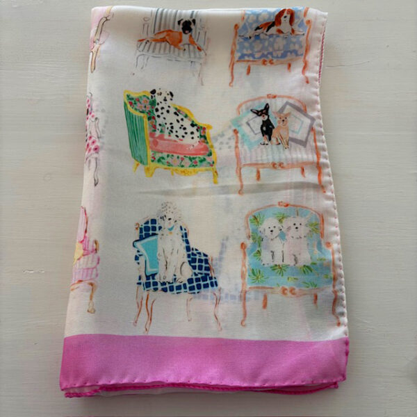 PRINT DESIGN SCARF SILK GAUZE