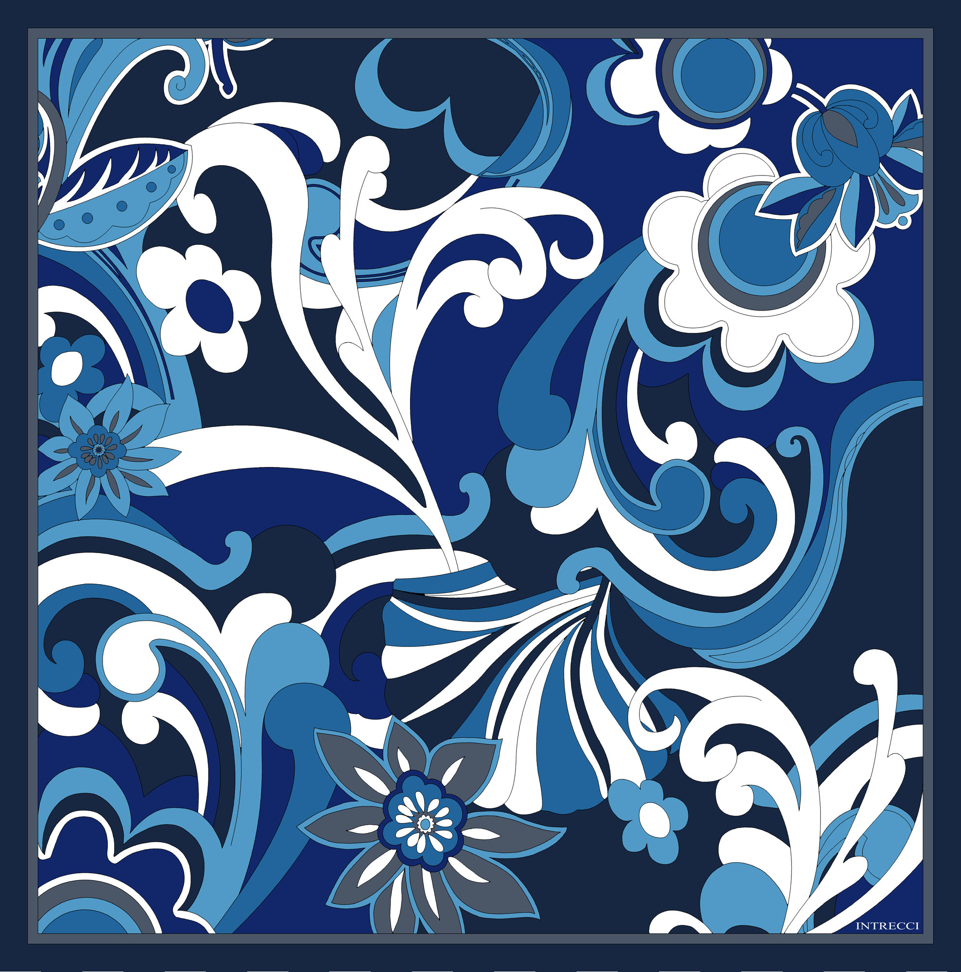SCARF FOULARD FLORA WAVE
